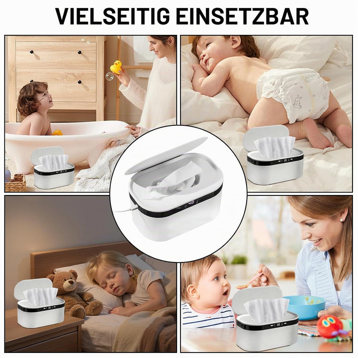 Feuchttuch Wärmer, 3 Heizstufen &amp; Konstanttemperatur 10W USB Wipes Warmer mit LED-Nachtlicht Schnell
