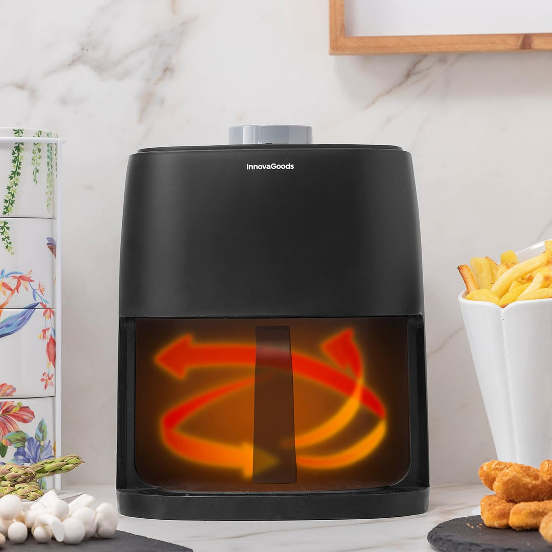 InnovaGoods - Luftfritteuse ohne Öl Fryinn Lite 2000, Schnelle 360º Heissluftzirkulation, Energieeff
