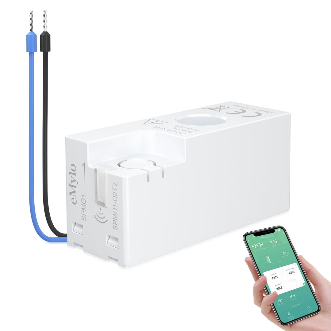 eMylo Smart Zibee Energiemessgerät Mini-Stromverbrauchsmessgerät 99% hohe Genauigkeit 1 Phasen Echtz