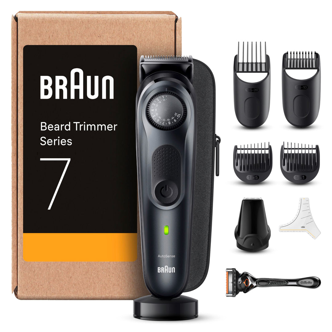 Braun Barttrimmer, Bartschneider/Trimmer/Haarschneider Herren, Haarschneidemaschine Profi (recycelba