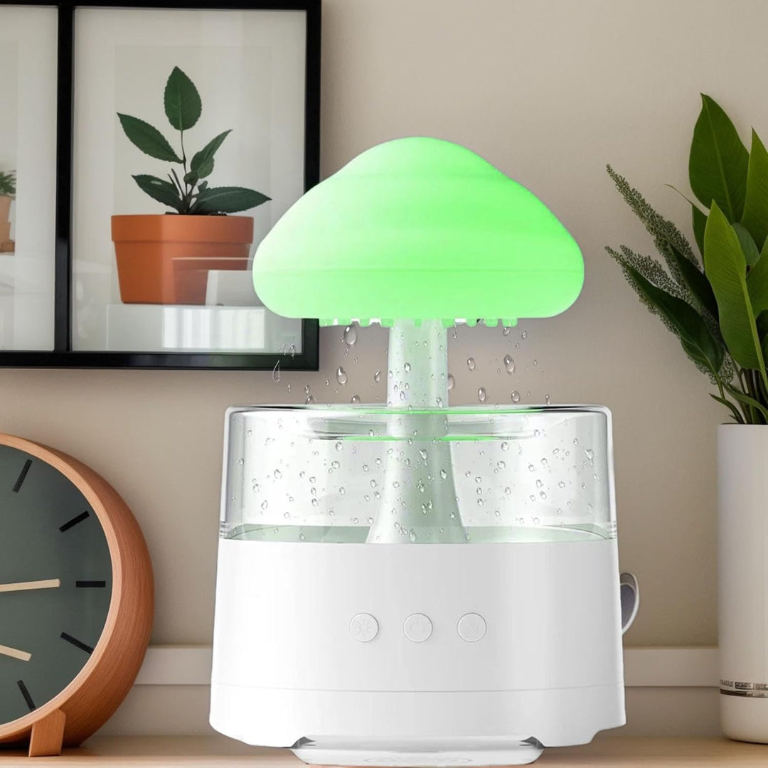 LED Rain Cloud Diffuser, Relaxing Rain Sound Humidifier, Water Drip Lamp Humidifier, Cool Mist Rain