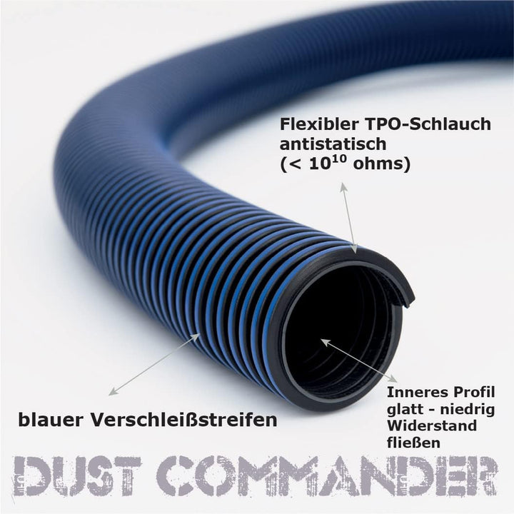DUST COMMANDER HESD – Schlauch, geriffelt, weich, antistatisch (25/32 mm), verschiedene Längen (6 m,