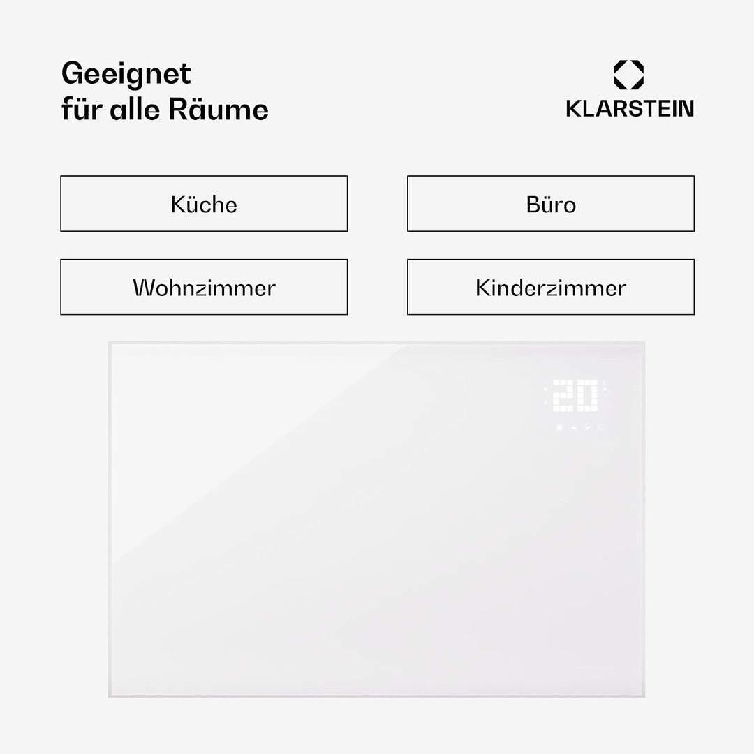 Klarstein Infrarotheizung mit Thermostat, 980W Elektroheizung, Smart Home Bild-Infrarotheizung zur W