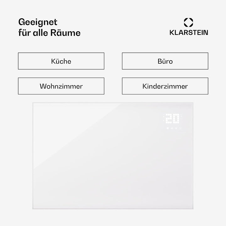 Klarstein Infrarotheizung mit Thermostat, 980W Elektroheizung, Smart Home Bild-Infrarotheizung zur W