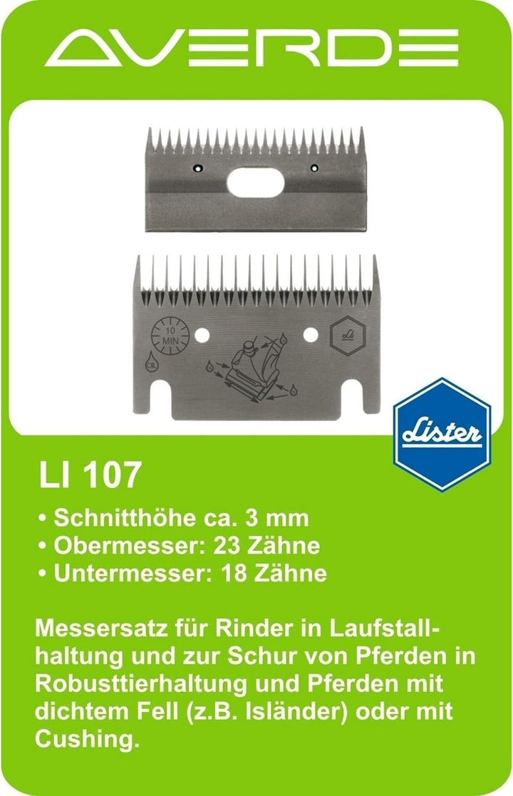 Lister 15-0205000 Schermaschine LI 107 Ersatz-Schermesser