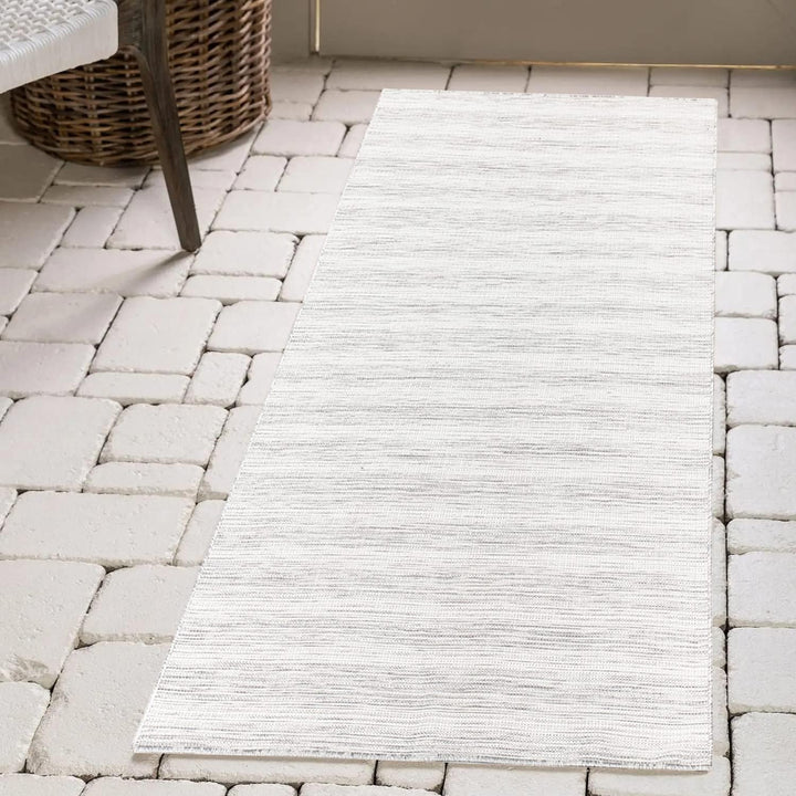 payé Outdoor Teppich Wetterfest Läufer - Grau - 80x150cm - Meliert - Küche Badezimmer Balkon Garten