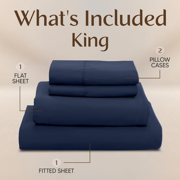 UTOPIA Betten 4 Mikrofaser Bettwäsche, navy, King Size King Size Navy, King Size Navy