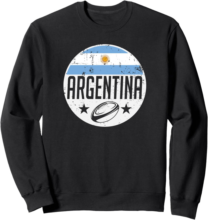 Argentina Rugby Flag Jersey Supporter Distress Fan Gift Sweatshirt