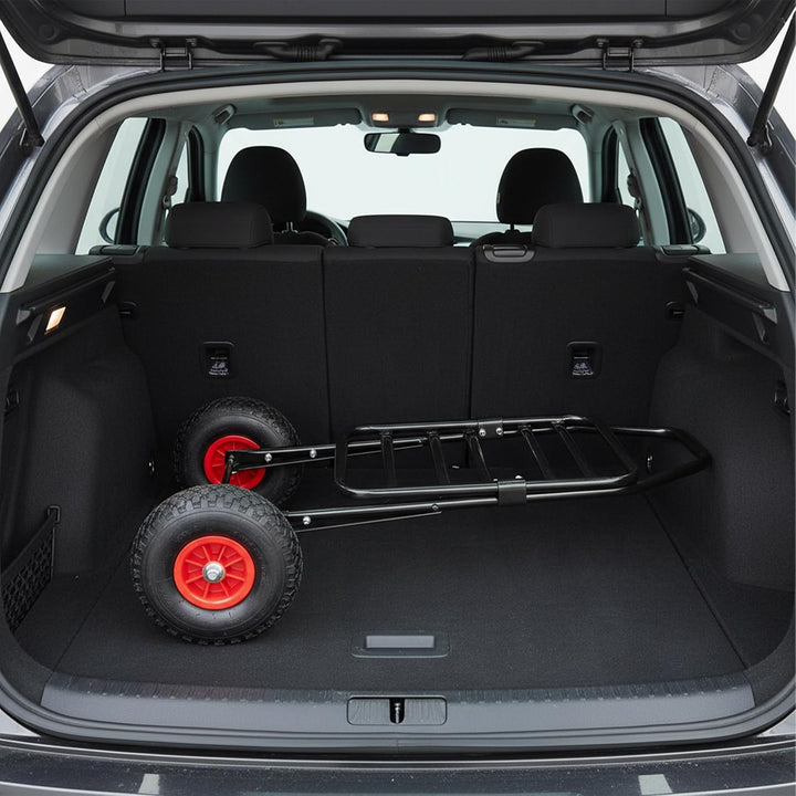 Relaxdays Transportwagen, klappbarer Rollwagen, HBT: 102x50x37 cm, luftbereift, bis 80 kg, Lastenwag