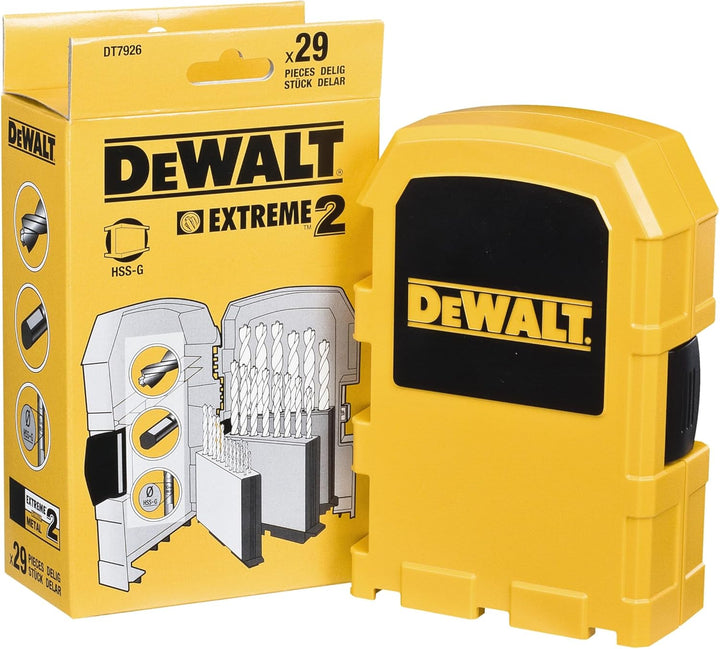 DeWalt 29-tlg. Indexkassette (mit 29 Extreme Dewalt zwei HSS-G Metallbohrern), DT7926 Single, Single