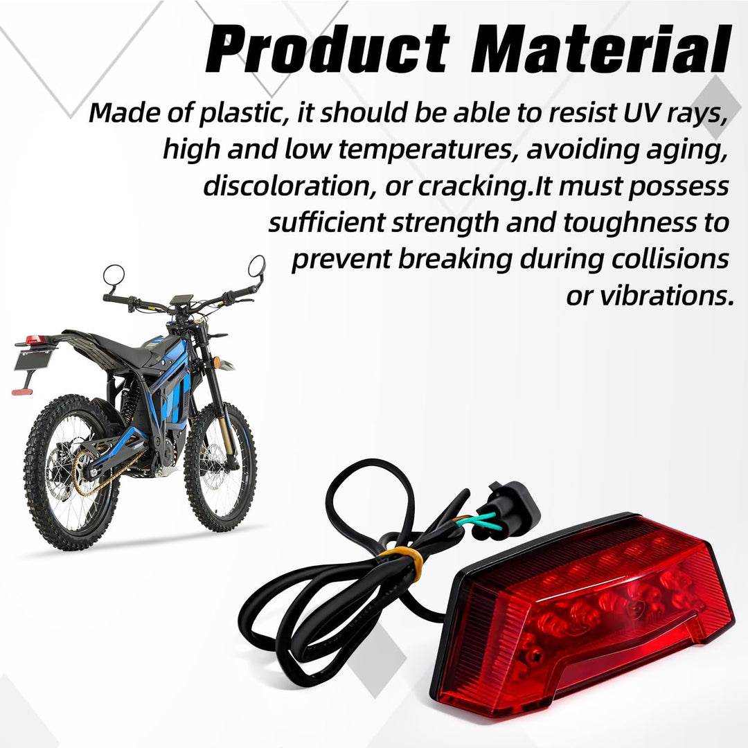 Runfarr Motorrad-Bremsrückleuchten, Rückleuchten, Lampen, DRL-Licht für Talaria Sting Talariasting M
