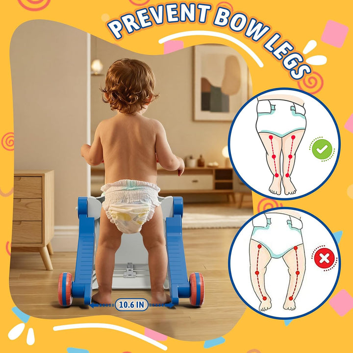 HYES 5 in 1 Lauflernwagen, Baby Spiel und Lauflernhilfe mit Musik und Abnehmbarem Spielboard, Laufwa