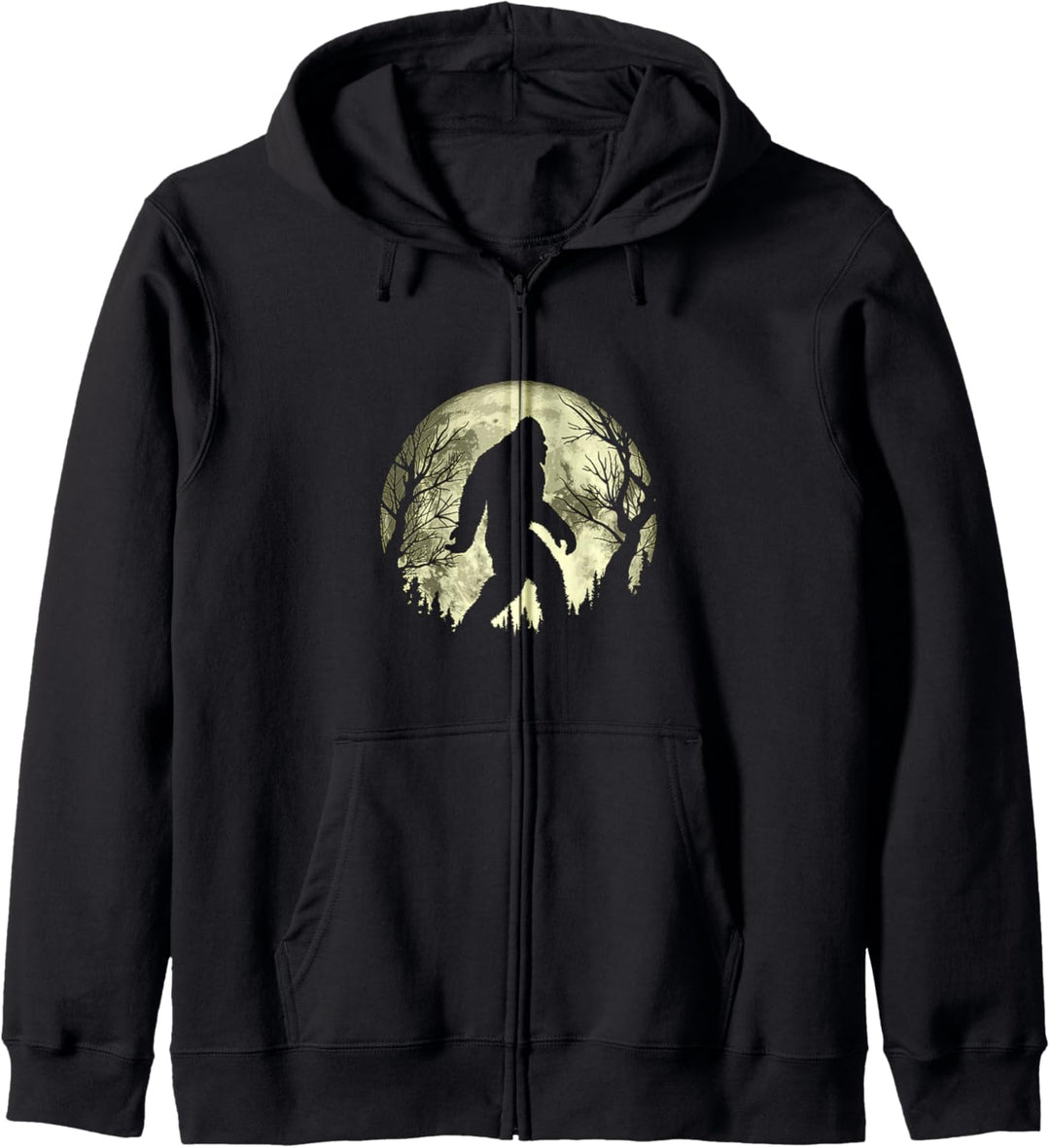 Creepy Trees & Bigfoot Funny Full Moon Night Graphic Kapuzenjacke