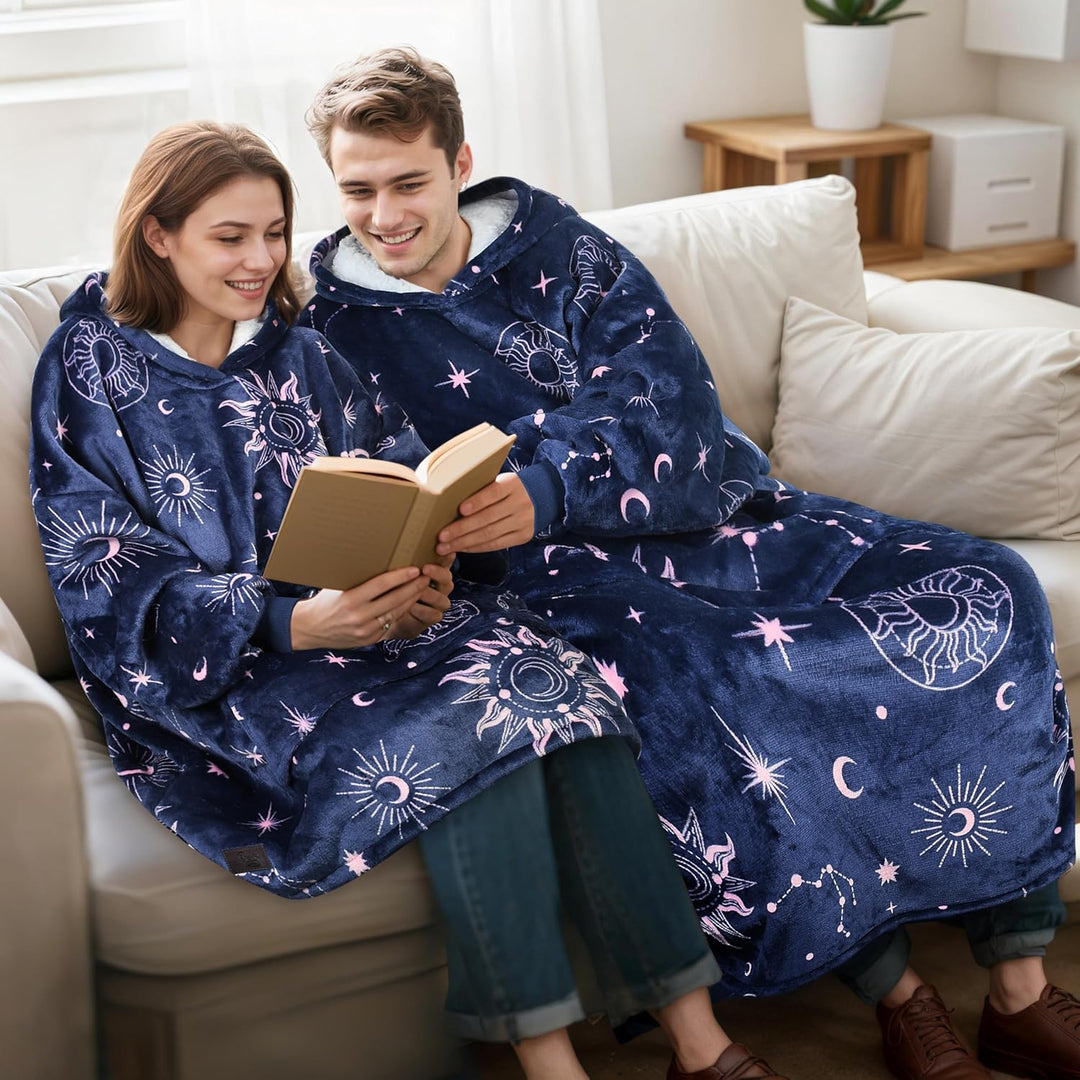 Catalonia Classy Oversized Sherpa Hoodie Decke, grosses Kapuzen-Sweatshirt für Frauen, weiche gemütl