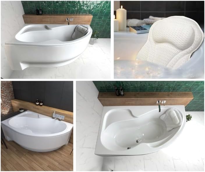 ECOLAM® Eckbadewanne WELA 170x100 cm LINKS mit Acrylschürze| Badewanne Acrylwanne Acryl + Schürze +