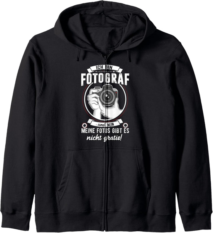 Lustiger Spruch Ich bin Fotograf Fotografen Kamera Geschenk Kapuzenjacke
