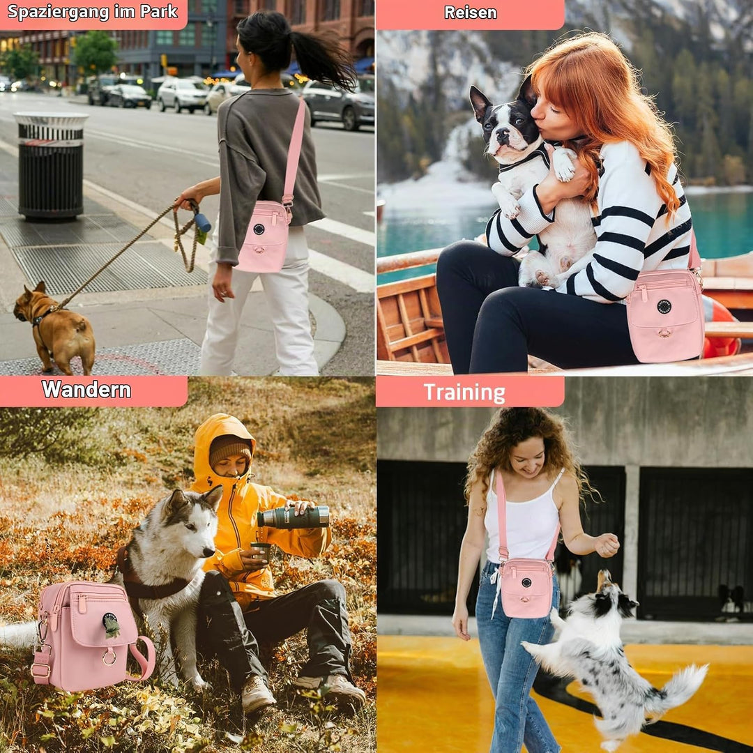 COOWONE wasserdichte Hundeleckerli-Tasche, Hundespaziergang Tasche, Leckerli-Tasche für Hunde, Hunde
