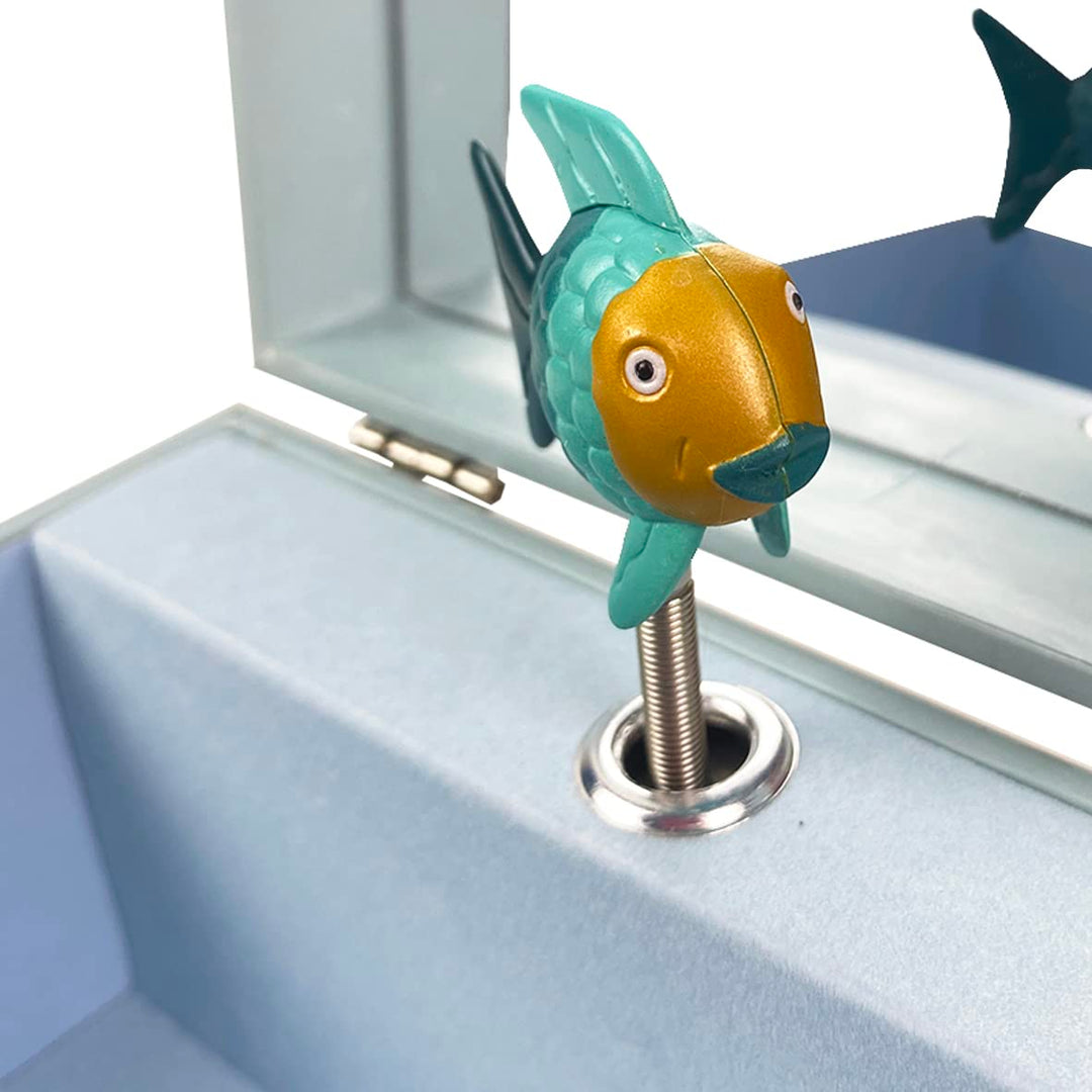 Original Trousselier Paris TROUS91066 - Regenbogenfisch - Schatztruhe - Spieluhr - Ideales Kinderges