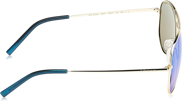 Polaroid Unisex-Erwachsene PLD 6012/N Jy J5G 56 Sonnenbrille, Gold (Gold/Grey Bl)
