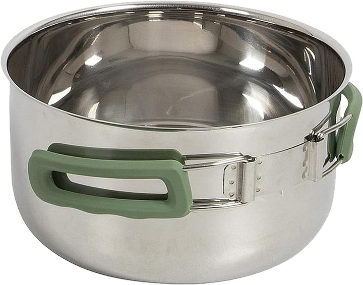 Bo-Camp Urban Outdoor 2100800 Koch Set 4teilig Camping Küche Topf Pfanne Geschirr Stapelbar Edelstah