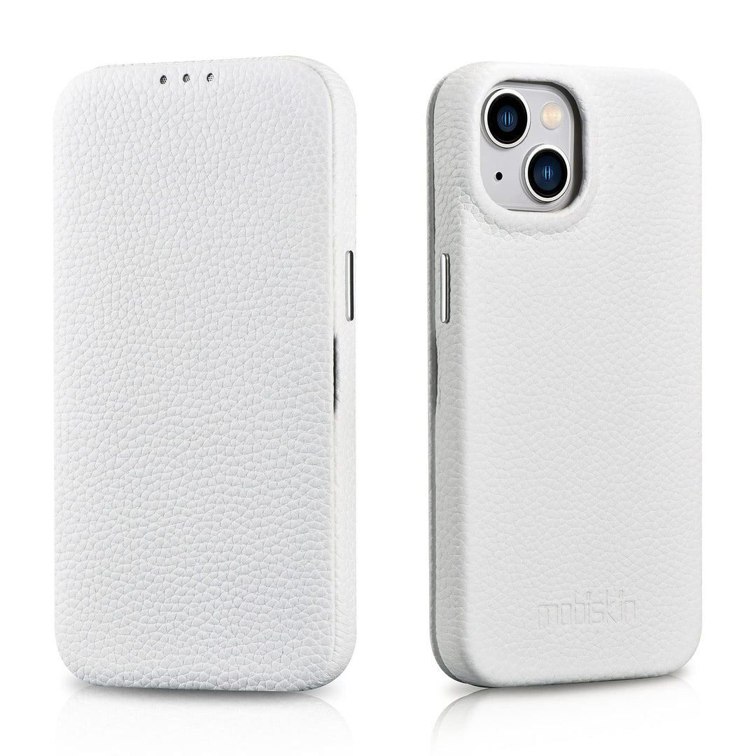 Mobiskin Hülle kompatibel mit Apple iPhone 14 Plus (6,7 Zoll), Handyhülle mit echtem Leder, Case, Sc