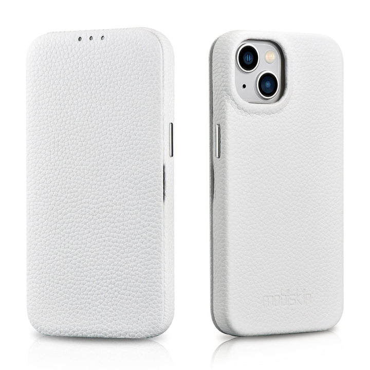 Mobiskin Hülle kompatibel mit Apple iPhone 14 Plus (6,7 Zoll), Handyhülle mit echtem Leder, Case, Sc