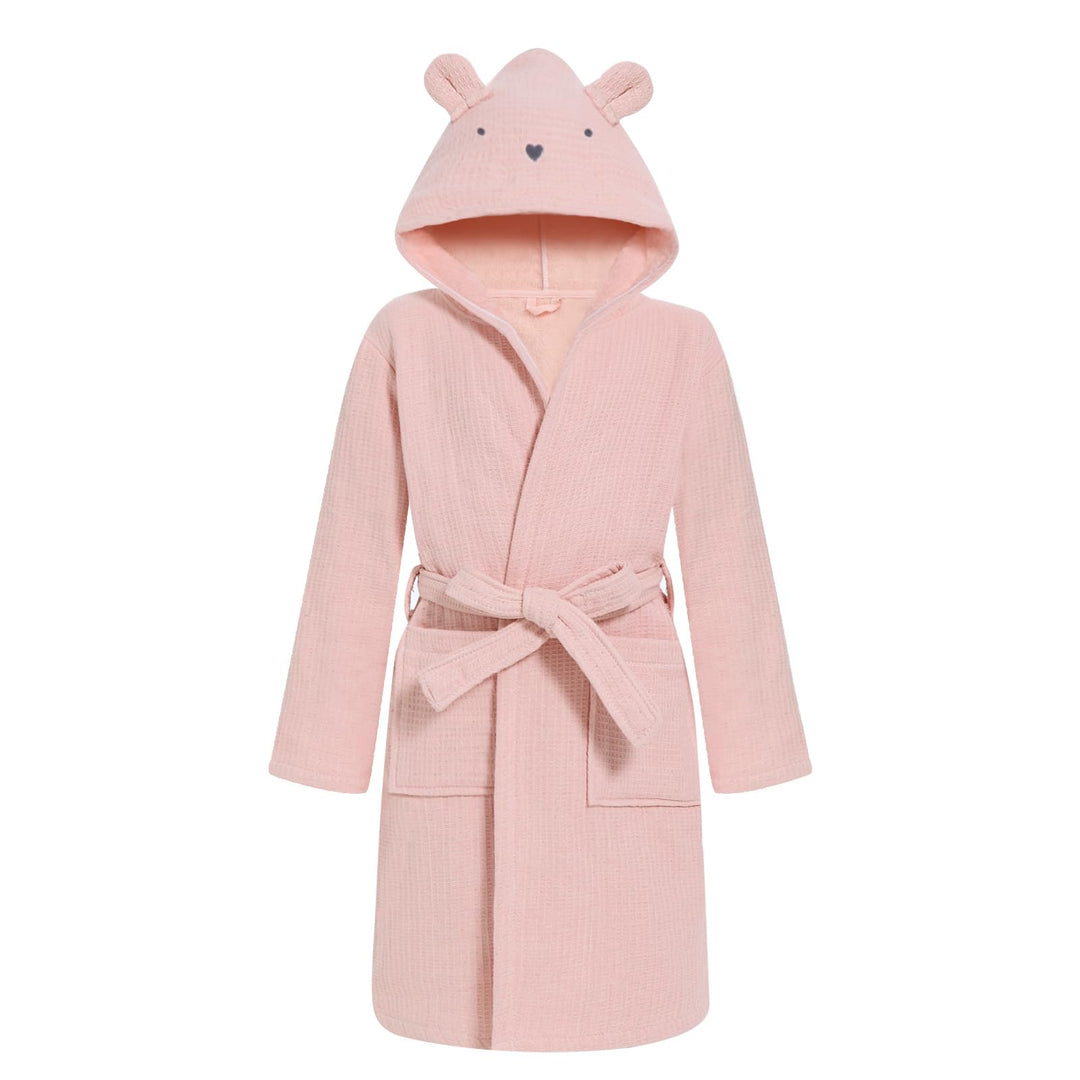 WYTbaby Bademantel Kinder 100% Baumwolle Weich Flauschiges Frottee Kinder Morgenmantel Mit Kapuze fü