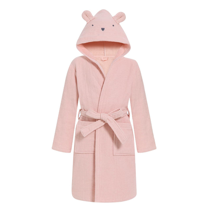 WYTbaby Bademantel Kinder 100% Baumwolle Weich Flauschiges Frottee Kinder Morgenmantel Mit Kapuze fü