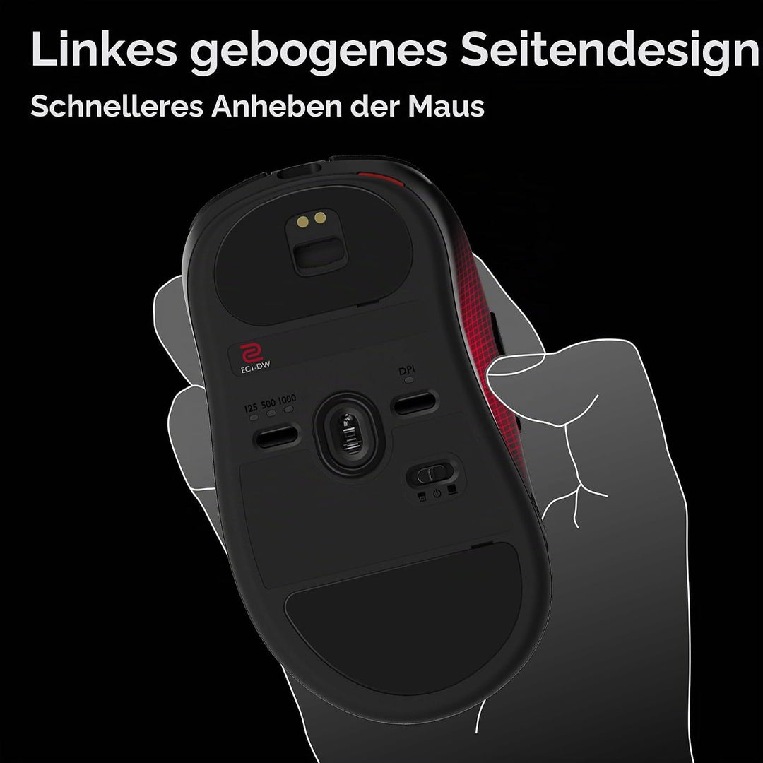 BenQ Zowie EC3-DW Kabellose 4K-Maus für E-Sport, Sportwissenschaft, optimierter 4K-Empfänger, 59 g,