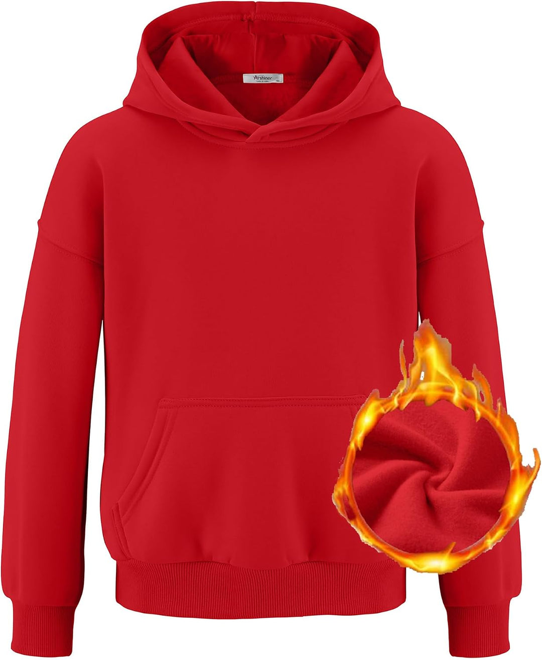 Arshiner Mädchen Kapuzenpullover Warm Fleece Winter Hoodie 6-16 Jahre | Taschen, Lose, Einfarbig, Ba