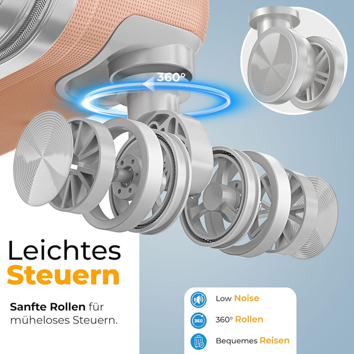 KESSER® Reisekoffer Set 4-teilig | Kofferset ABS Hartschalenkoffer mit Zahlenschloss, Kofferwaage &