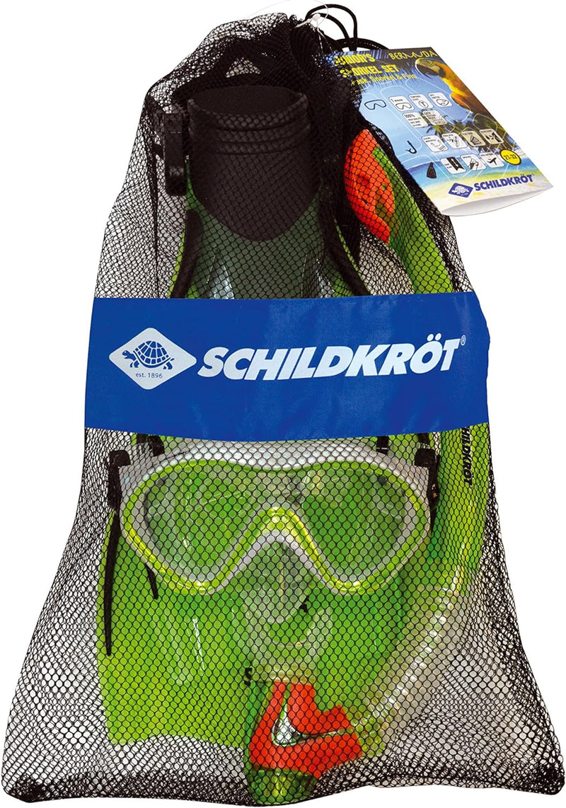 Schildkröt Kinder-Schnorchelset Bermuda 3-teilig, Brille, Schnorchel, verstellbare Flossen in versch