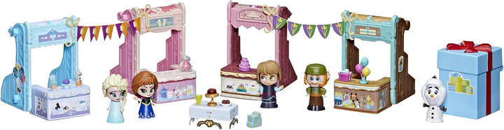 Frozen Disney 2 Twirlabouts Surprise Celebration Spielset, 5 Puppen, 4 wandelbare Schlitten, 12 Zube