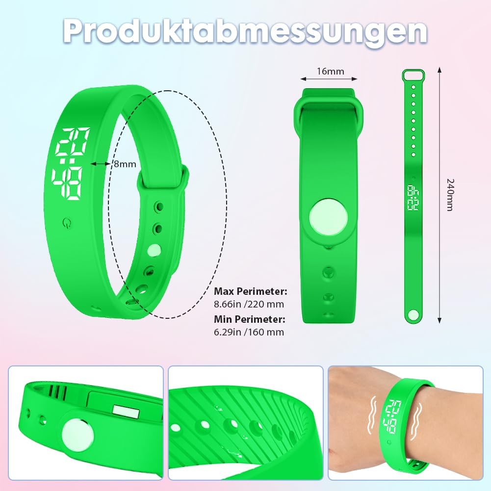 Vibrationsalarm Erinnerung Uhr, Vibrationswecker Armband, Silent Vibrating Alarm Reminder Watch mit