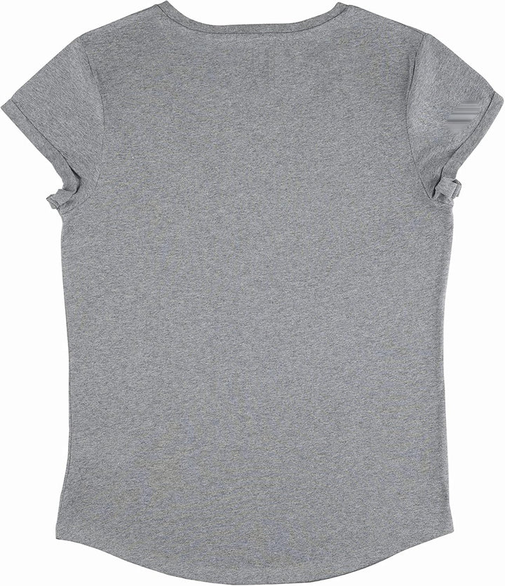 Disney Damen Classic-Hiker Mickey Women's Organic Rolled Sleeve T-Shirt M Melange Grey, M Melange Gr