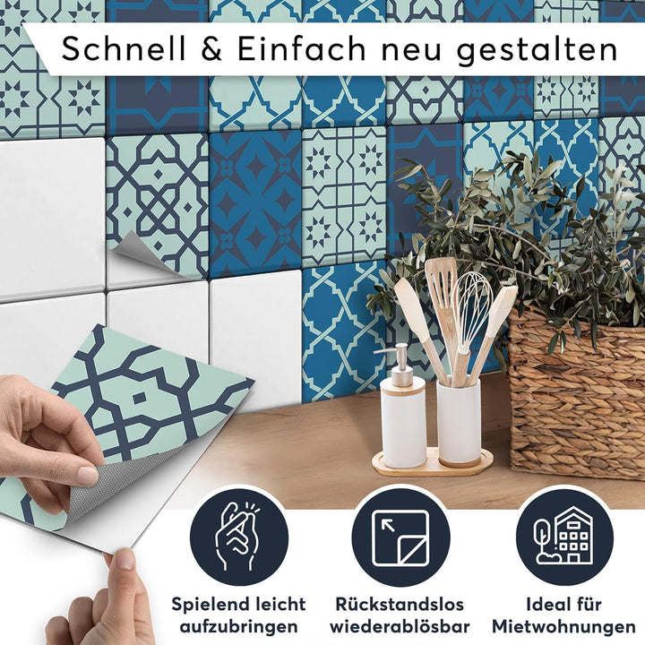 CREATISTO Mosaik-Fliesen Fliesensticker Fliesenfolie - Hochwertige Sticker Aufkleber für Wandfliesen