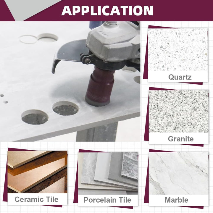 Diamant Fliesenbohrer 100mm x M14 - Bohrkrone für Fliesen Keramik Porzellan Marmor Granit, für Winke