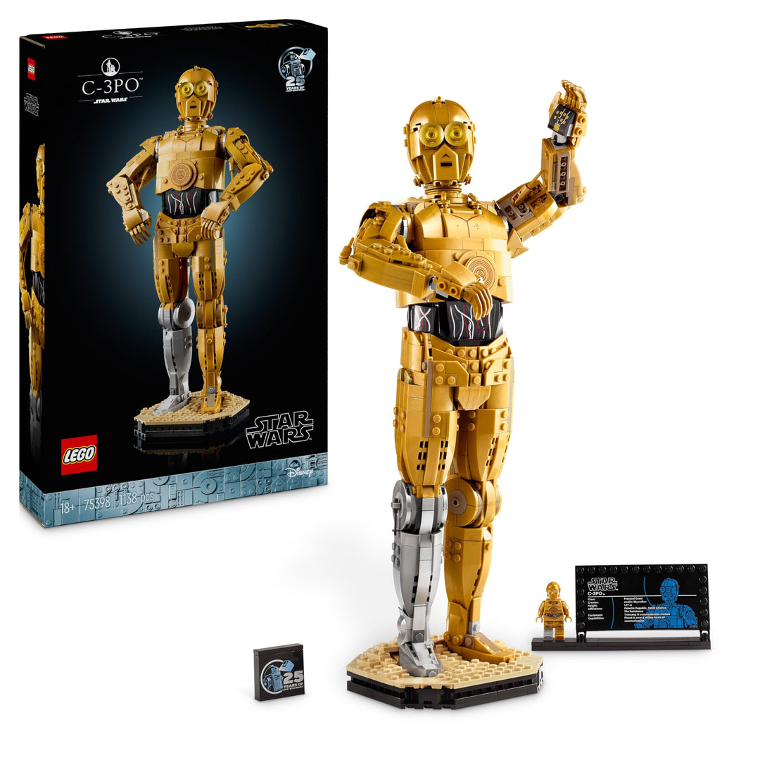LEGO Star Wars C-3PO B, baubarer Droide, Modell zum Sammeln, Bauen und Ausstellen, nostalgische Gesc