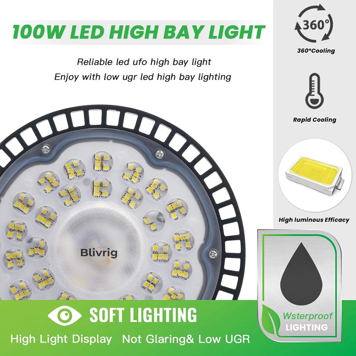 Jefedana 200W LED Strahler Industrielampe, UFO LED Werkstattlampe IP65 LED High Bay Licht, UFO LED W