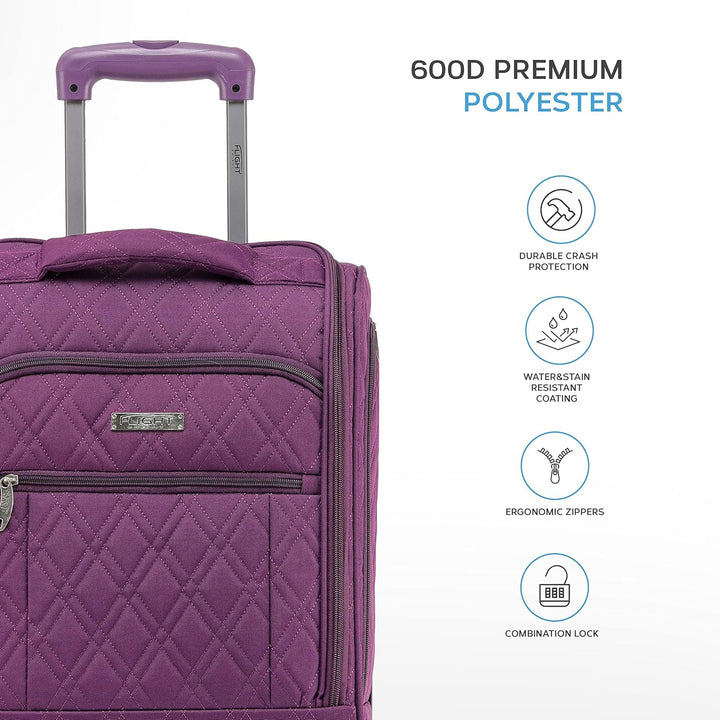Flight Knight easyJet Underseat Carry On Non Priority Approved Handgepack Koffer - 2 Rader - Ultra L