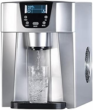 Rosenstein & Söhne Eismaschine: Premium-Eiswürfelmaschine mit Eiswürfel- & Kaltwasserspender, 2 Lite
