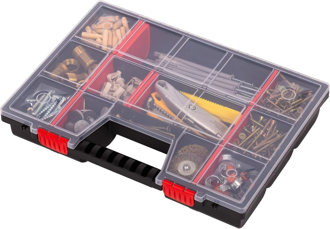 Mivos Sortierkasten 16” für Zubehör und Kleinteile - Sortimentskasten 390 x 290 x 65 mm - Sortierbox