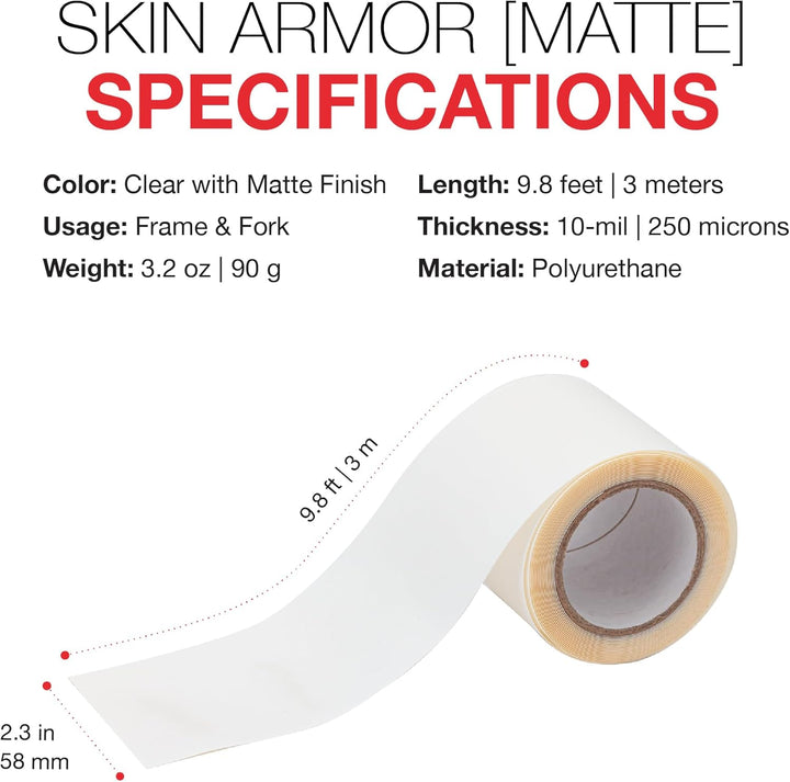 ZEFAL Skin Armor 3m Roll Protection Cadre Velo Cyclisme, Incolore-Matt Matt Rolle 3M, Matt Rolle 3M