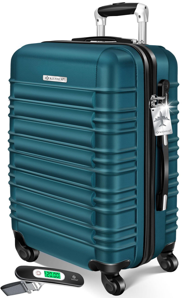 KESSER® Reisekoffer 84L Mittlerer Hartschalen Koffer Inkl. Kofferwaage + Gepäckanhänger | Trolley Ge
