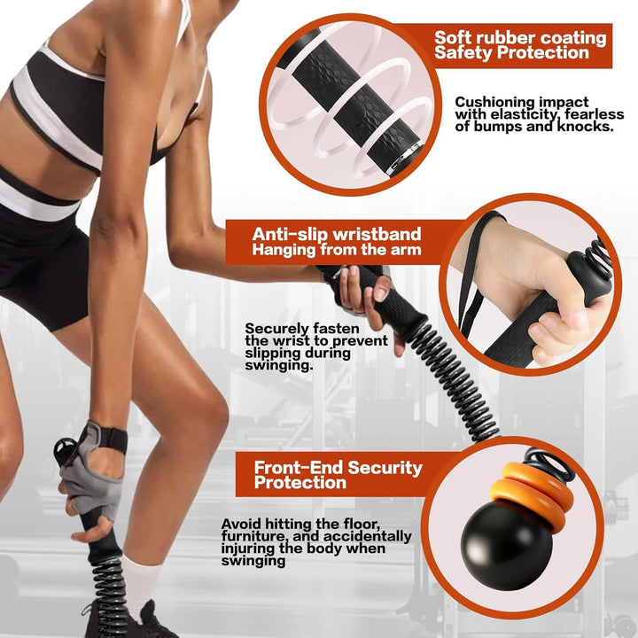 Battle Ropes, Gewichtete Trainingsseile, der neuen Generation Verstellbares Ropeless Fitnessseile, V