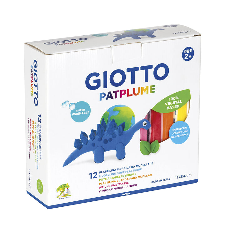 Giotto 5122 00 - Patplume - Sortiment 12 x 350 gramm in sortierten Farben Set 12 x 350 g Mehrfarbig,