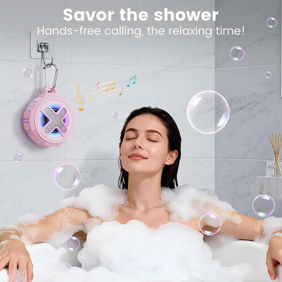 Xleader Rosa Mini Bluetooth Lautsprecher, Zertifiziert IPX7 wasserdicht Dusche Pool schwimmende Laut
