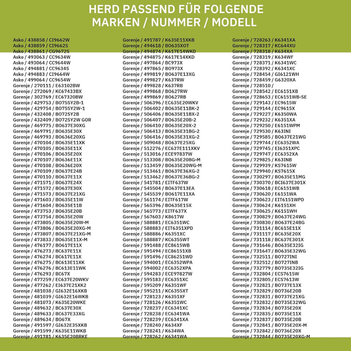 Scharnier kompatibel mit GORENJE 570151 für Herd