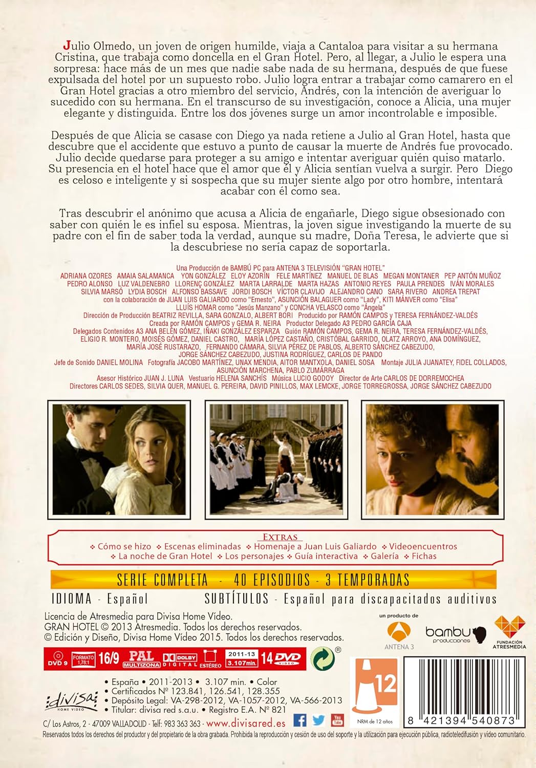 Gran Hotel. Serie Completa. Temporada 1 - 3 [14 DVDs] [Spanien Import], DVD