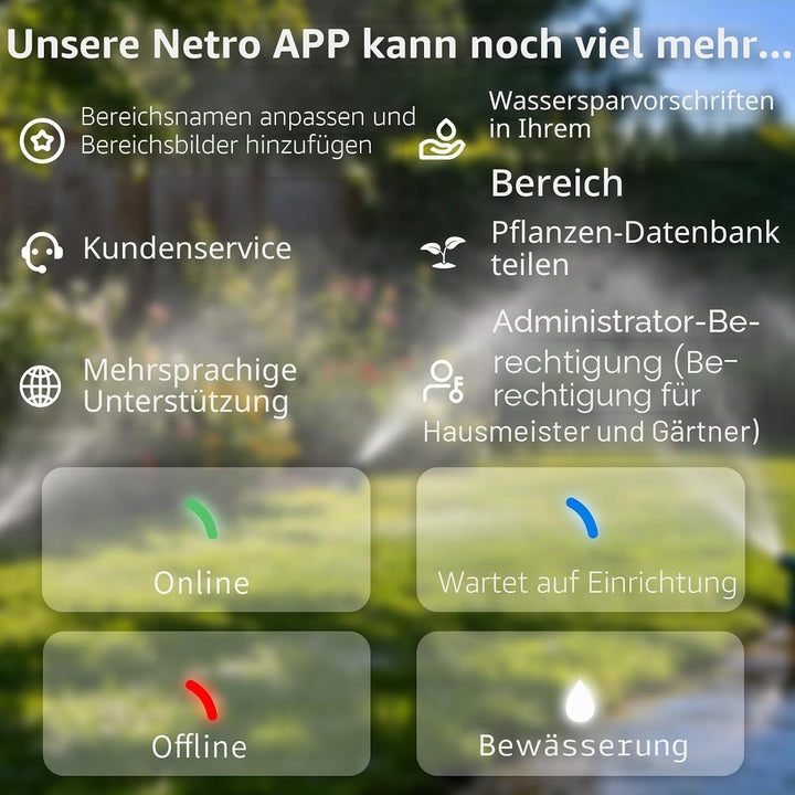 Netro Spark Smart Sprinkler-Controller, WiFi, wetterbewusst, Fernzugriff (16 Zonen), 16 Zone